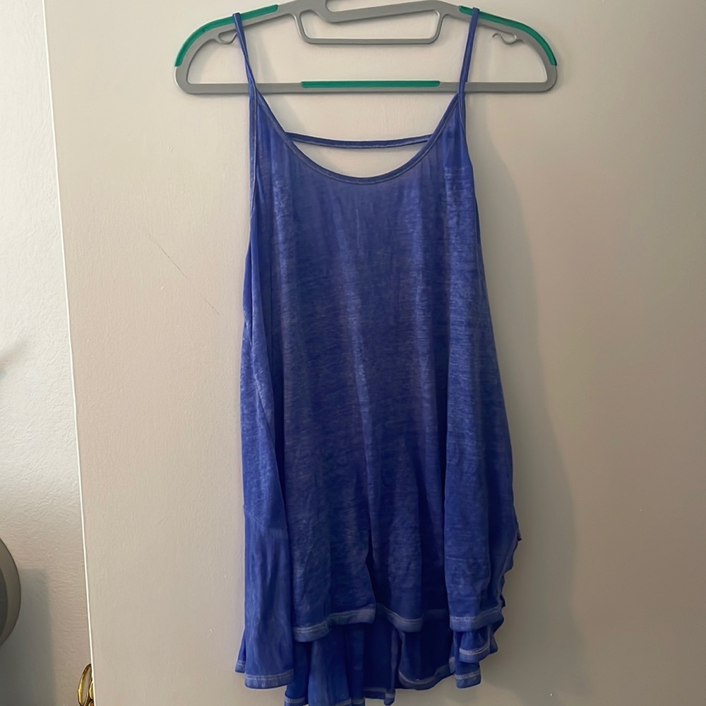 Free People Blue Low Back Tank